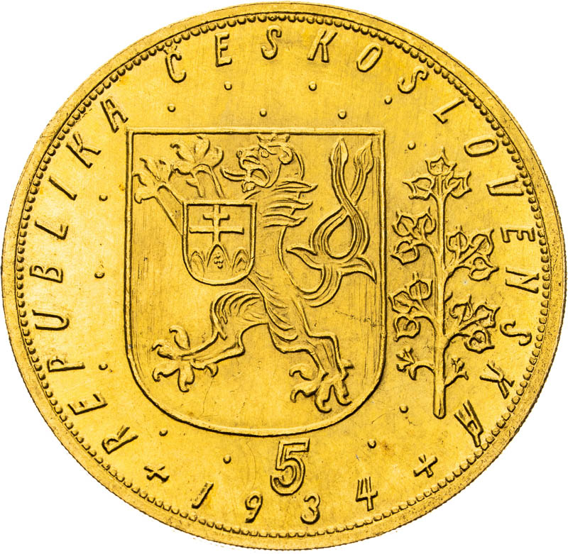5 Ducats 1934 - back