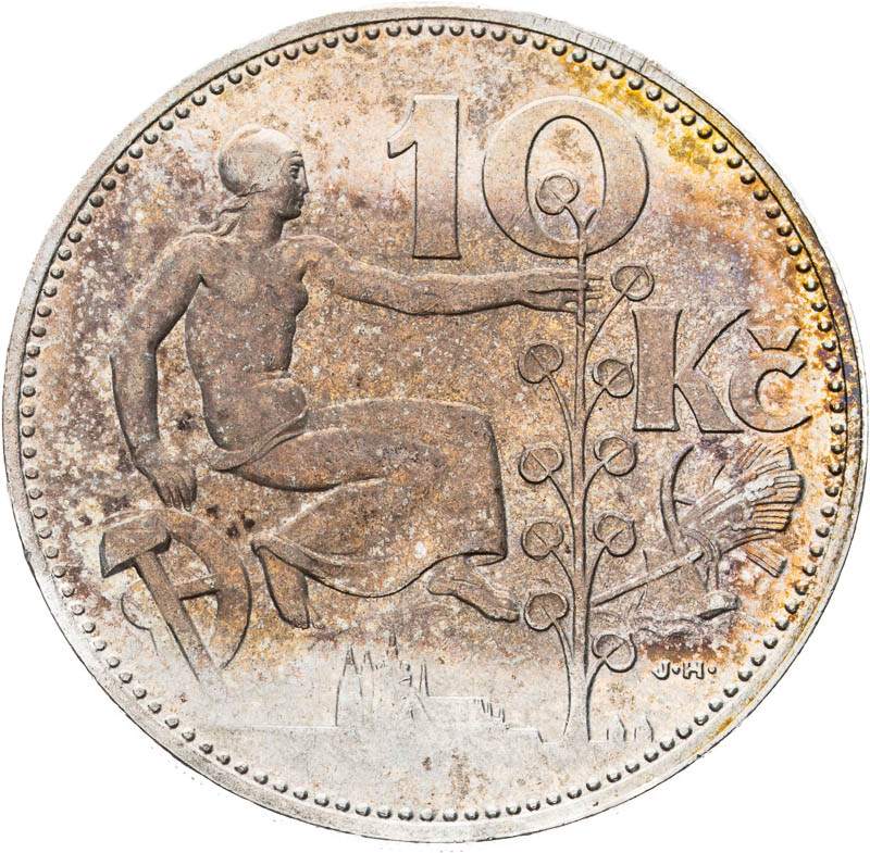 10 Koruna 1933 - back