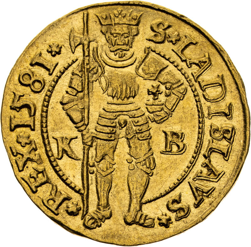 Dukát 1581 - reverz