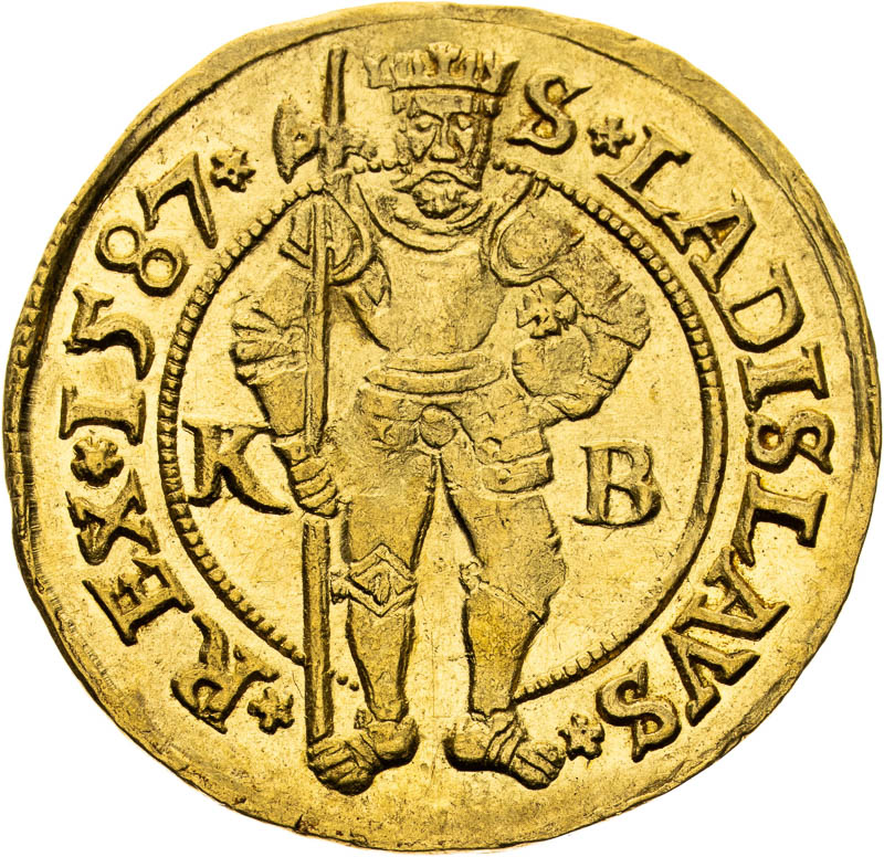 Dukát 1587 - reverz