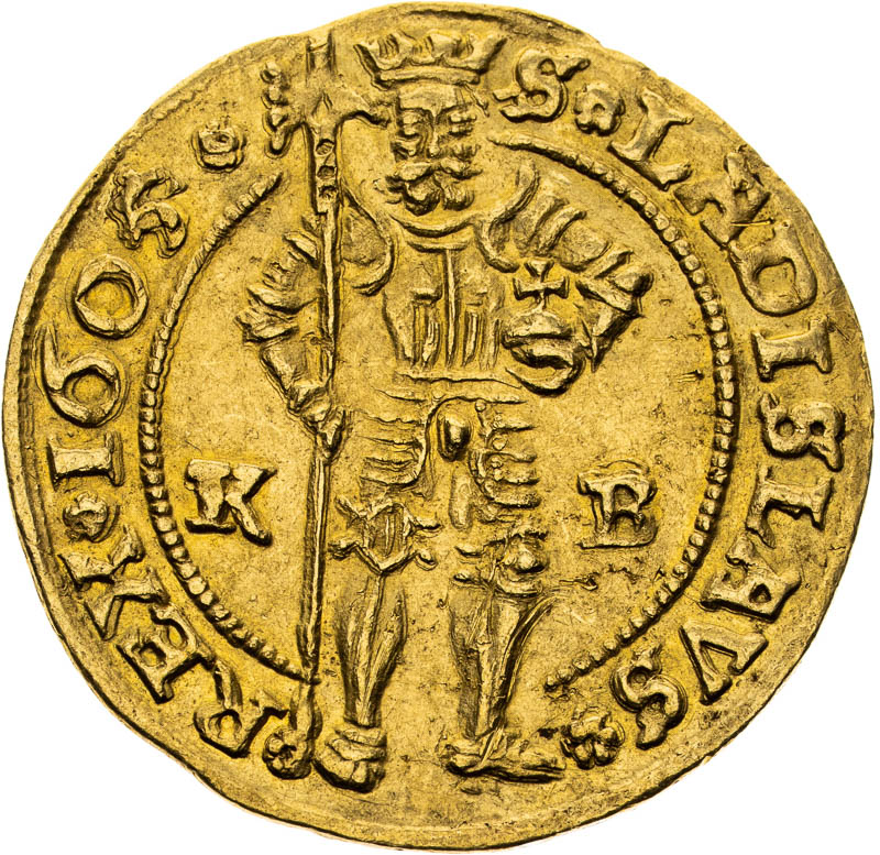 Dukát 1605 - reverz