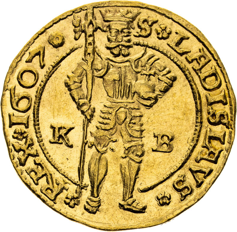 Dukát 1607 - reverz