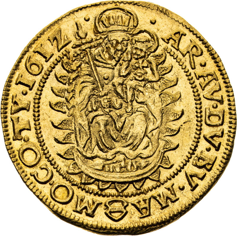 Dukát 1612 - revers