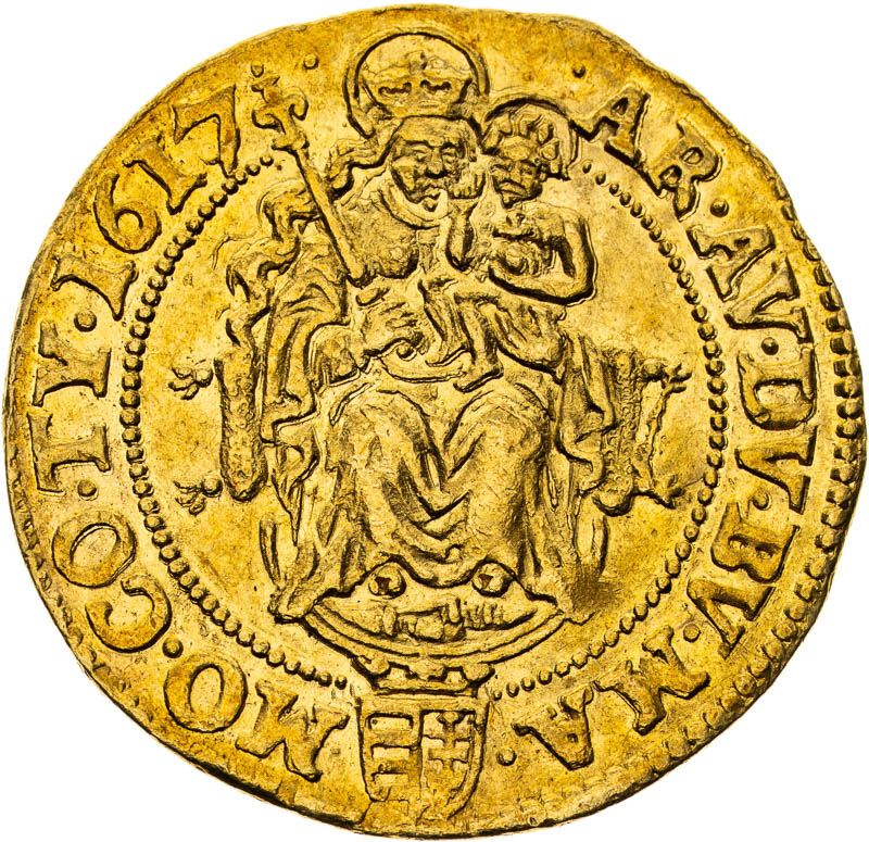 Dukát 1617 - revers