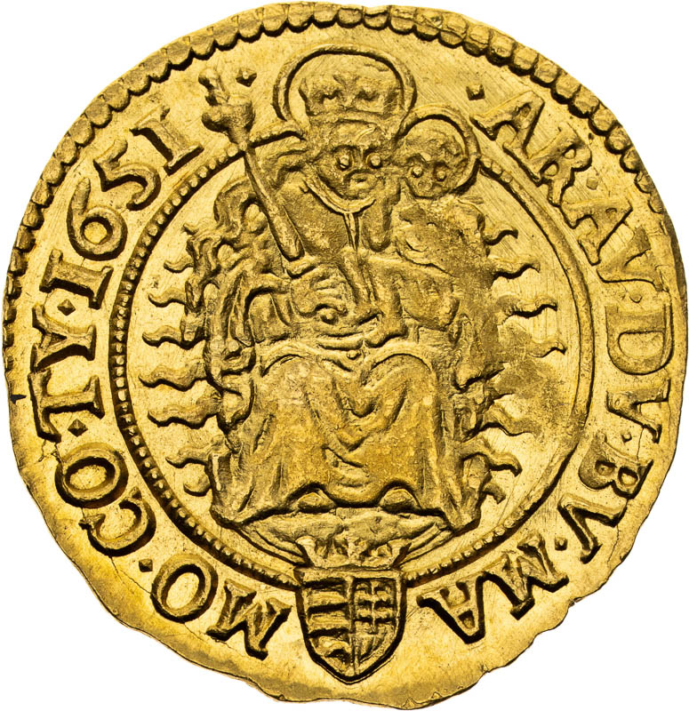 Dukát 1651 - reverz