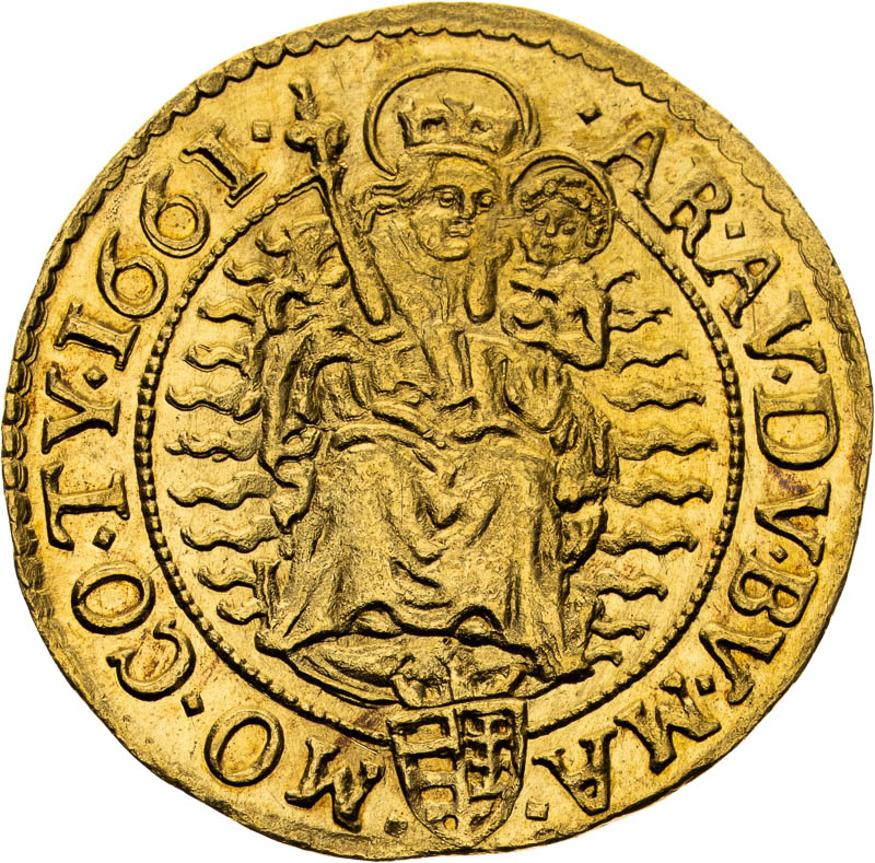 Dukát 1661 - reverz