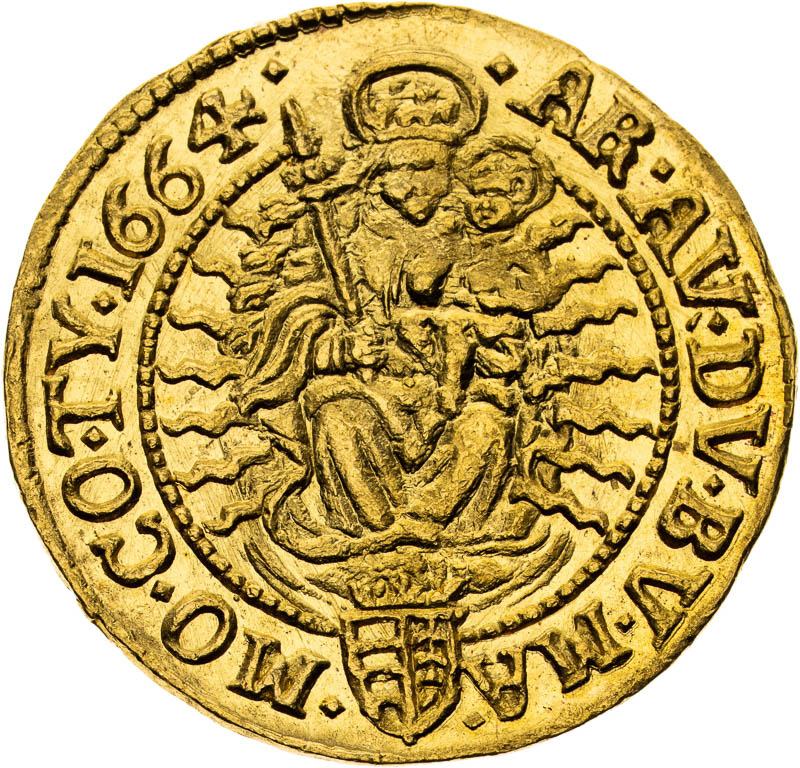 Dukát 1664 - reverz