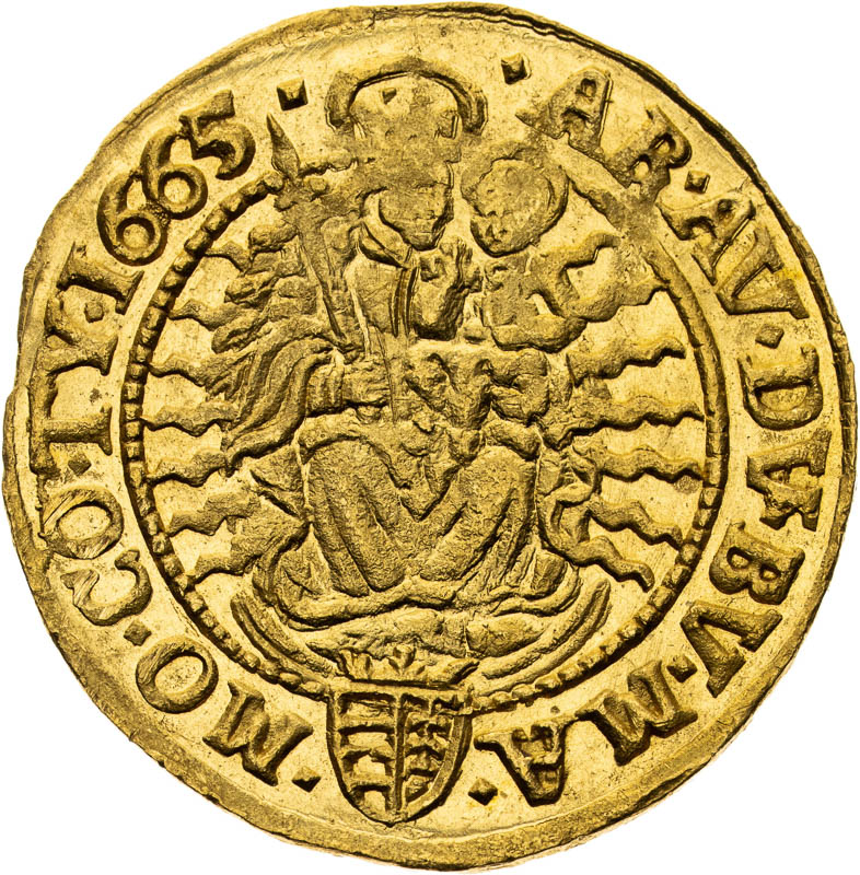 Dukát 1665 - reverz