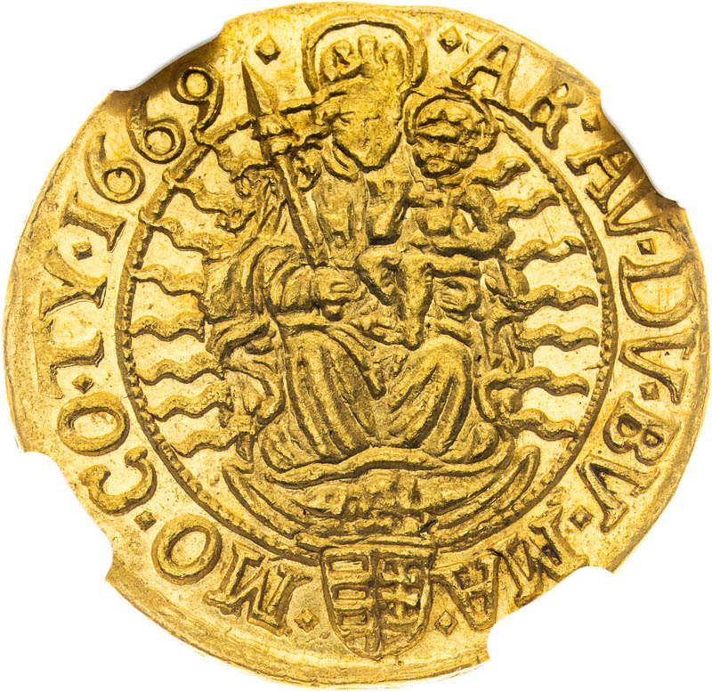 Dukát 1669 - reverz