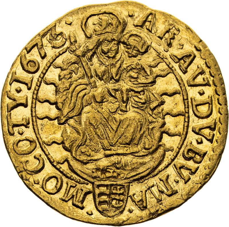 Dukát 1673 - reverz