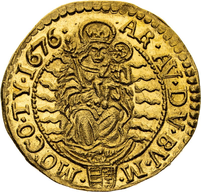 Dukát 1676 - reverz