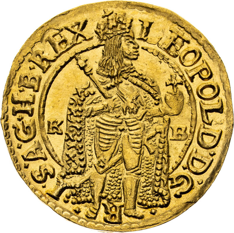 Dukát 1677 - averz