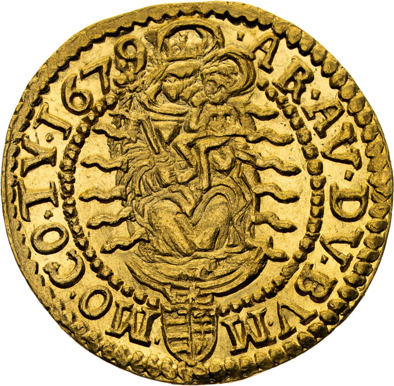 Dukát 1679 - reverz