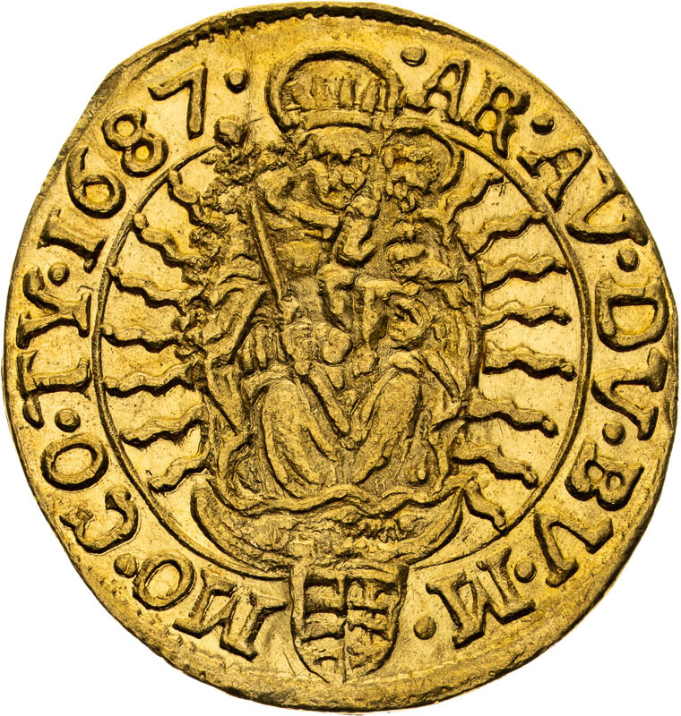 Dukát 1687 - reverz