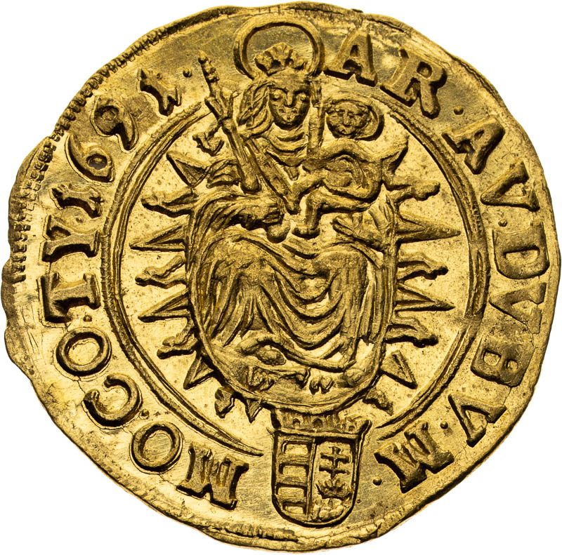 Dukát 1691 - reverz