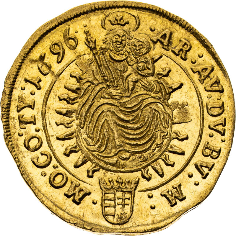 Dukát 1696 - reverz