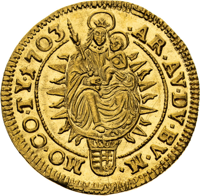 Dukát 1703 - revers