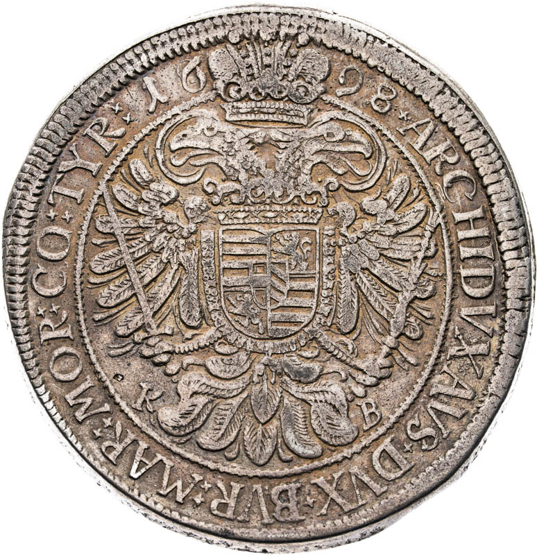 Toliar 1698 (falzifikát) - reverz