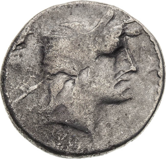 Imitation of Roman Republican denar - front