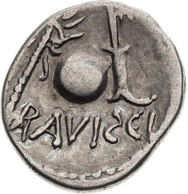 Imitation of Roman Republican denar - back