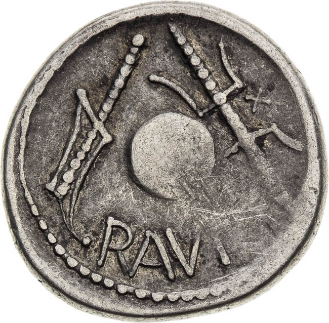 Imitation of Roman Republican denar - back