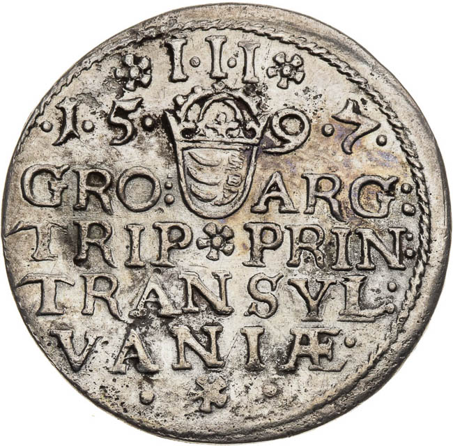 III Groschen 1597 - back