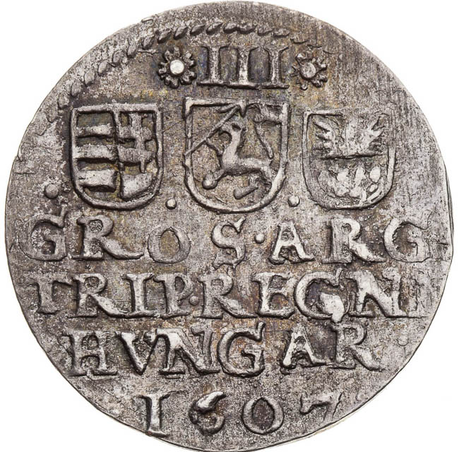 III Groschen 1607 - back