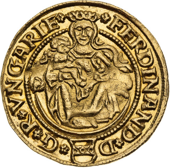Dukát 1557 - avers