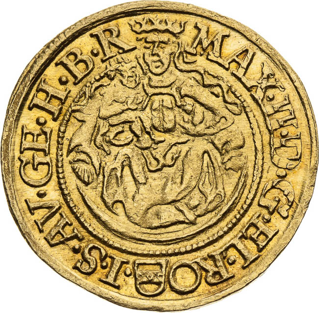 Dukát 1576 - avers