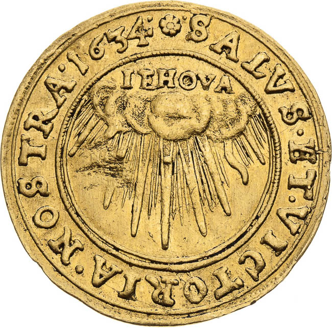 Dukát 1634 - revers
