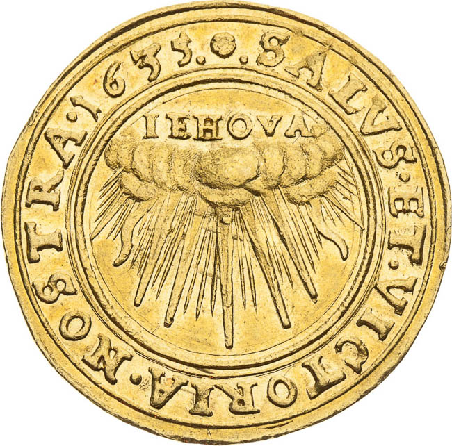 Dukát 1635 - revers