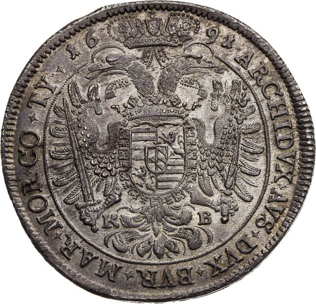 Thaler 1691 - back