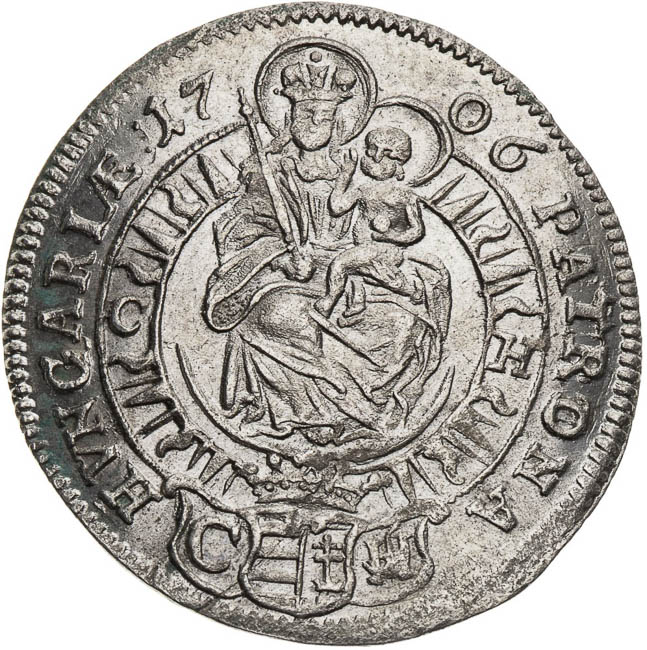 3 Kreutzer 1706 - back