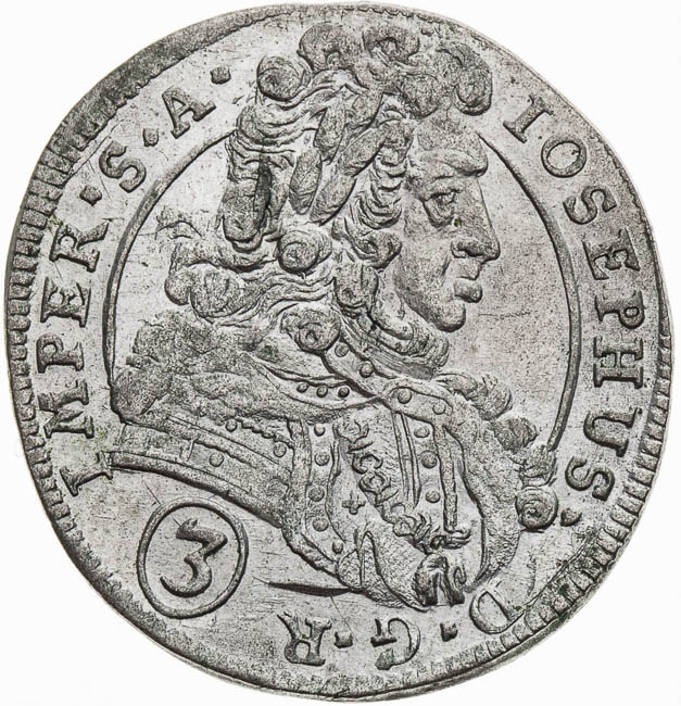 3 Kreutzer 1707 - front