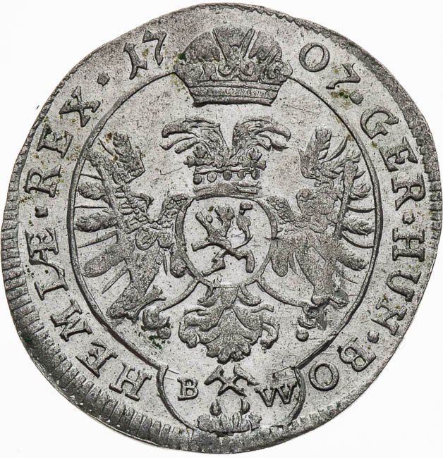 3 Kreutzer 1707 - back