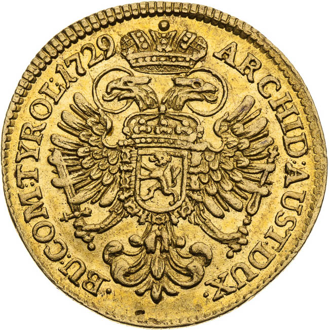 Ducat 1729 - back