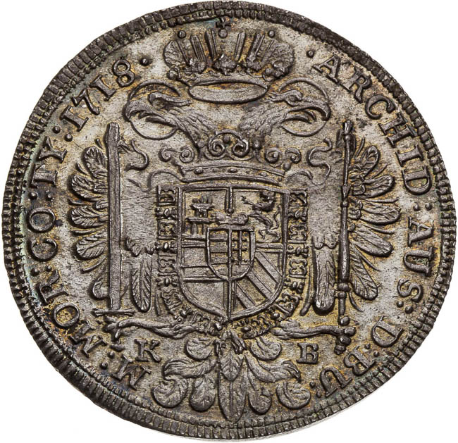 1/2 Thaler 1718 - back