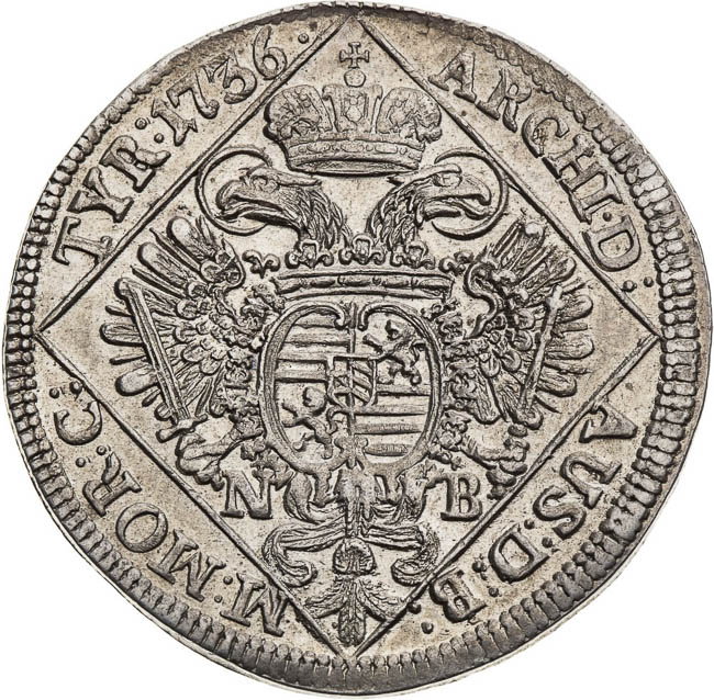 1/4 Thaler 1736 - back
