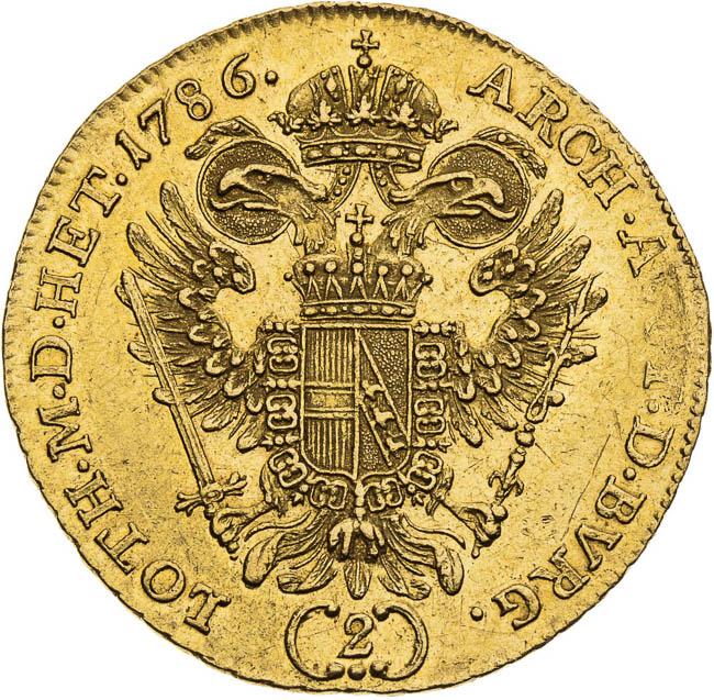 2 Dukát 1786 - revers