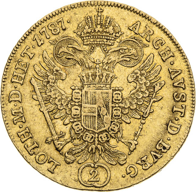 2 Dukát 1787 - revers
