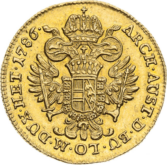 Dukát 1786 - revers