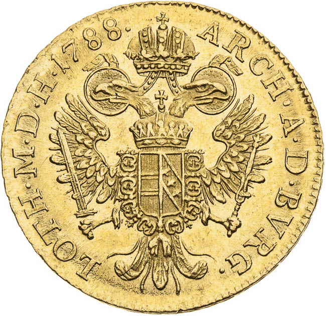 Dukát 1788 - revers