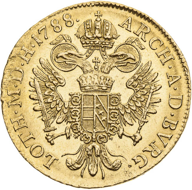 Dukát 1788 - revers