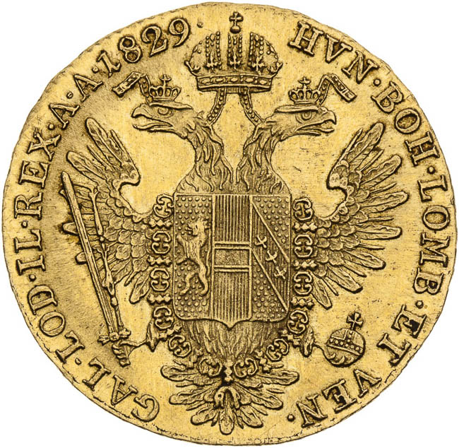 Dukát 1829 - revers