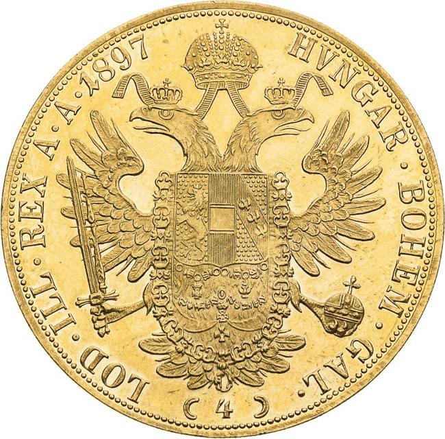 4 Ducats 1897 - back