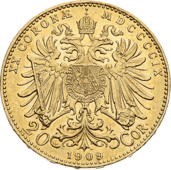 20 Korona 1909 - revers