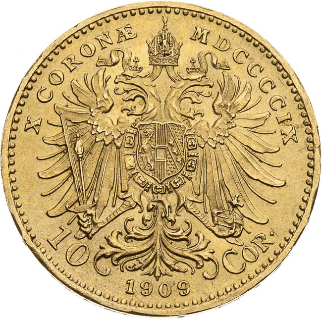 10 Korona 1909 - revers