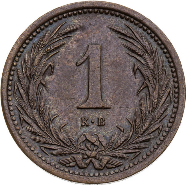 1 Fillér 1914 - revers