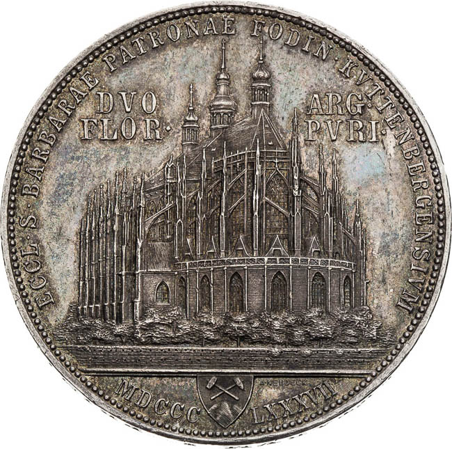 Kutnohorský 2 Zlatník 1887 - revers