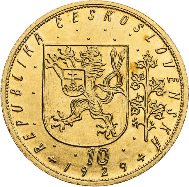 10 Ducats 1929 - front
